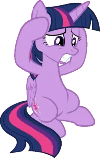 😱 Twilight Sparkle My Little Pony pony, cartoon, horse, magic, cute, equine, anime telegram sticker