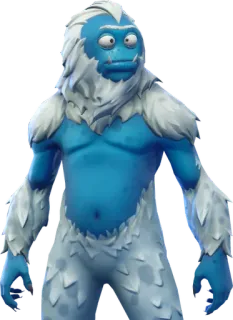 ❄️ Yeti, Mostro, Cartone animato, Blu telegram sticker