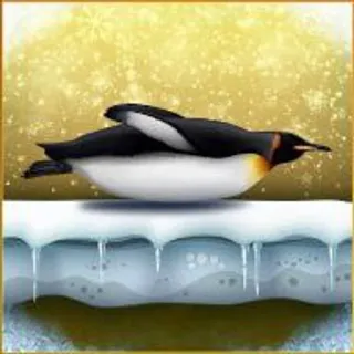 🌟 penguin, ice, snow, winter, animal telegram sticker