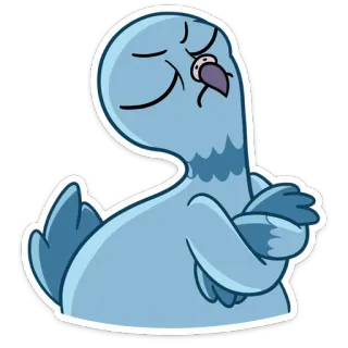 😒 นกพิราบ, นก, การ์ตูน, สัตว์, น่ารัก, สติกเกอร์ telegram sticker