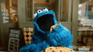🍪 Cookie Monster Sesame Street Коржик, печенье, Улица Сезам, монстр, еда, милый telegram sticker
