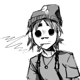 😳 2-D Gorillaz 2D, Gorillaz, Desenho animado, Música, Banda telegram sticker