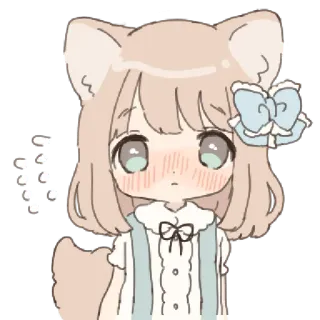 ❄️ chica anime, kawaii, lindo, arte digital, pegatina, dibujo animado telegram sticker