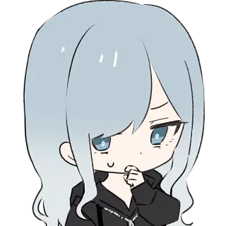 😬 动漫, 漫画, 可爱, 女孩, Q版, 角色, 卡哇伊 whatsapp sticker