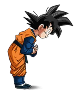 🙂 Goten Dragon Ball 动漫, 鞠躬, 孙悟天, 龙珠Z, 小孩 telegram sticker