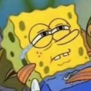 🧽 Spongebob spongebob, triste, dessin animé, pleure, contrarié whatsapp sticker