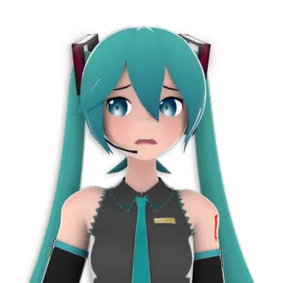 😧 Hatsune Miku Anime, Vocaloid, Hatsune Miku, Charakter telegram sticker