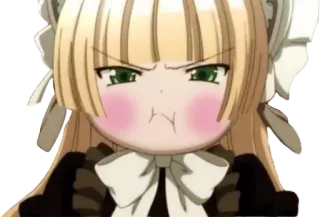 😡 anime, manga, cute, chibi, expression, angry, girl telegram sticker