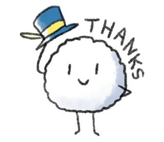 💭 かわいい, ふわふわ, 漫画, キャラクター, イラスト, 帽子 telegram sticker