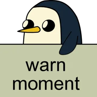 🐧 warn moment Pinguin, Warnung, Moment, Meme, Tier, Sticker telegram sticker