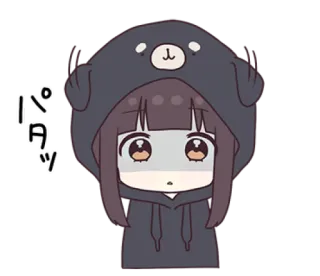 🌩 パタッ Anime, Mädchen, Hoodie, Hund, Süß, Kawaii telegram sticker