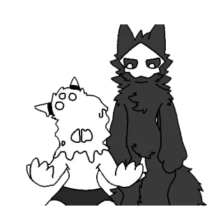 🖤 Furry, Changed, Puro, Dr_K, Video game telegram sticker