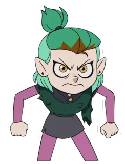😠 Amity Blight The Owl House tức giận, hoạt hình, nhân vật, phù thủy, phép thuật, tai họa, anime telegram sticker