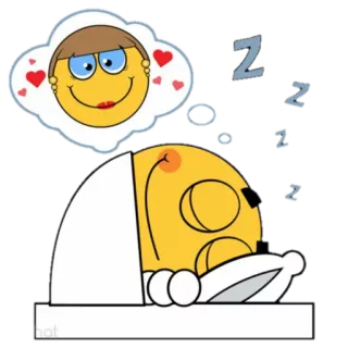 😍 Эмодзи, Сон, Мечта, Любовь, Мультфильм telegram sticker