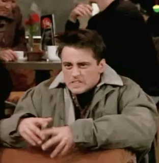 😡 Joey Tribbiani Friends joey, przyjaciele, serial tv, śmieszne, aktor telegram sticker
