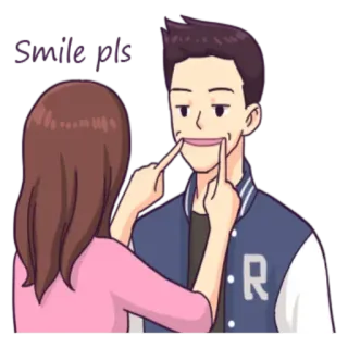 😁 cartoon, couple, relationship, humor, smile, cute telegram sticker