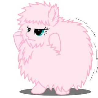 👯 pony, cartoon, fluffy, pink, animal, cute, offensive gesture, middle finger telegram sticker