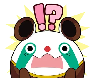 ⁉ удивлен, восклицание, вопрос, мультик, панда telegram sticker