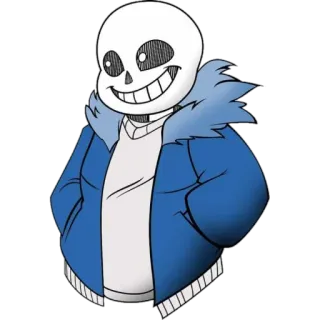 😁 Sans Undertale skeleton, video game, character, fanart telegram sticker