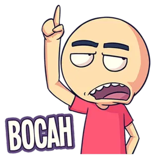 ☝ BOCAH Desenho animado, Personagem, Texto telegram sticker