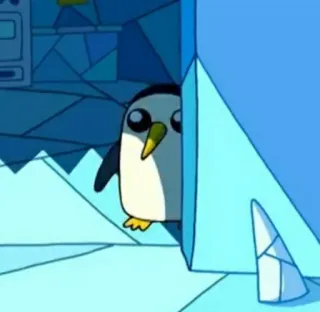 👁 Gunter Adventure Time penguin, adventure time, cartoon, gunter telegram sticker