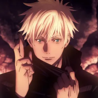 🤍 Gojo Satoru Jujutsu Kaisen anime, character, white hair, gojo, satoru, manga telegram sticker