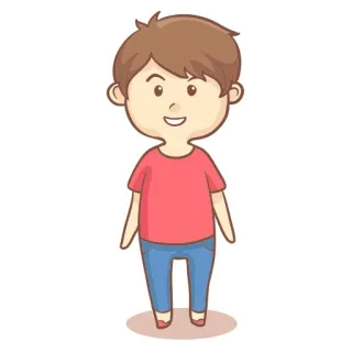 ❤️ cartone animato, bambino, ragazzo, illustrazione, personaggio telegram sticker