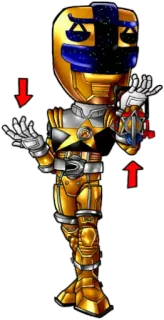 ⚖ ตัวละคร, เครื่องแต่งกาย, ทอง, เครื่องแบบ, พาวเวอร์เรนเจอร์ telegram sticker