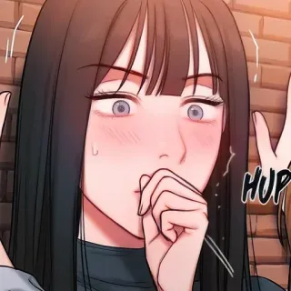 🥀 HUP! anime, sorprendida, chica, sonrojo telegram sticker