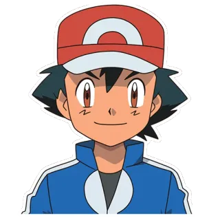 😊 Ash Ketchum Pokemon Ash Ketchum, Pokémon, Personaggio anime, Cartone animato, Allenatore, Pocket Monsters, Serie animata telegram sticker