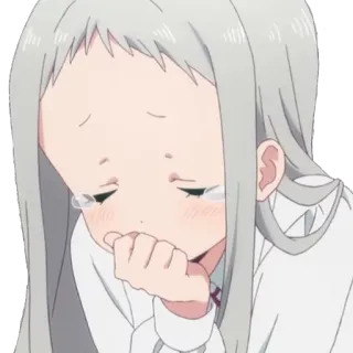 😢 Anime, Garota, chorando, triste, emocional, lágrimas whatsapp sticker