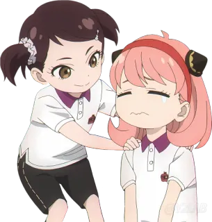 ✋ Anya Forger Spy x Family Anime, Spy x Family, Anya Forger, Dessin animé, Mignon, Kawaii telegram sticker