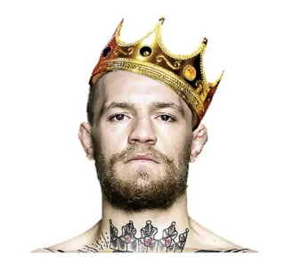 👑 Conor McGregor conor mcgregor, mma, rey, corona, luchador telegram sticker