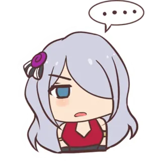 😐 ... Anime, Chibi, Personagem, Desenho animado, Adesivo telegram sticker