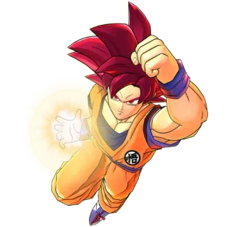 😳 Goku Dragon Ball Anime, Personnage, Super Saiyan, Combat, Puissance, Énergie telegram sticker