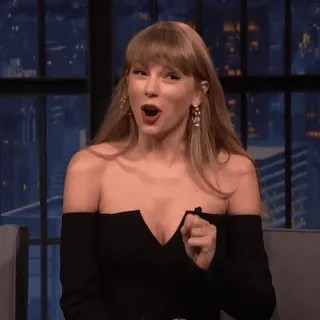 ⌚️ Taylor Swift 歌手, 音乐家, 名人, 金发, 连衣裙, 电视 telegram sticker