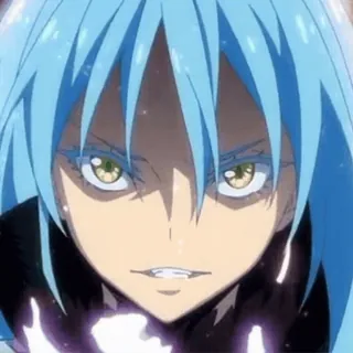 💧 Rimuru Tempest That Time I Got Reincarnated as a Slime anime, manga, Rimuru Tempest, That Time I Got Reincarnated as a Slime, isekai, fantasy telegram sticker
