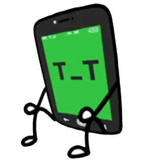 😭 T_T Handy, Mobil, Gerät, traurig, Emoji, Cartoon, Sticker whatsapp sticker