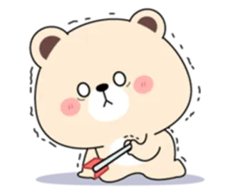 😱 곰, 칼, 만화, 동물, 캐릭터, 귀여운, 무기 telegram sticker