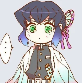 🎐 Inosuke Hashibira Demon Slayer anime, demon slayer, inosuke hashibira, chibi, manga, sword telegram sticker
