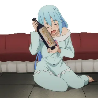 🍺 Aqua Konosuba Anime, Kartun, Gadis, Botol, Mabuk telegram sticker