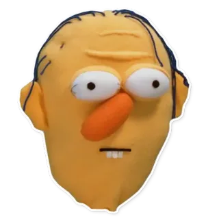 😐 Yellow Guy Don't Hug Me I'm Scared dhmis, don't hug me i'm scared, イエローガイ, 人形, ホラー, テレビ番組 telegram sticker