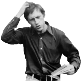 😟 homme, pensif, confus, personne, se gratte la tête telegram sticker