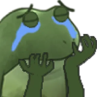 😁 カエル, 泣く, 悲しい, 感情, 気分 telegram sticker