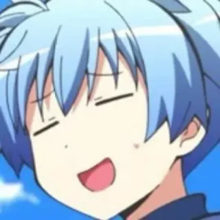 🌀 Nagisa Shiota Assassination Classroom Anime, Mangá, Assassination Classroom, Nagisa Shiota, Fofo, Sorrindo whatsapp sticker