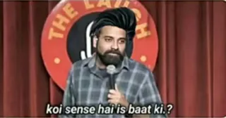😐 koi sense hai is baat ki.? telegram sticker