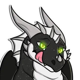 😼 dragon, lézard, animal, fantaisie, dessin animé telegram sticker