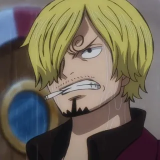 🚬 Sanji One Piece anime, Cartoon, One Piece, Sanji, Koch, Zigarette, Manga telegram sticker