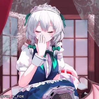 😘 Sakuya Izayoi Touhou Project ARTISAN_FOX telegram sticker