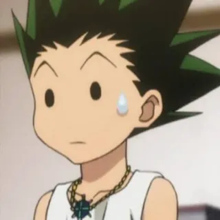 🇯🇵 Gon Freecss Hunter x Hunter anime, gon freecss, hunter x hunter, cartoon, sweatdrop, nervous telegram sticker